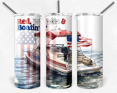 20 oz patriotic tumbler, boating , fishing, men’s gift, summer