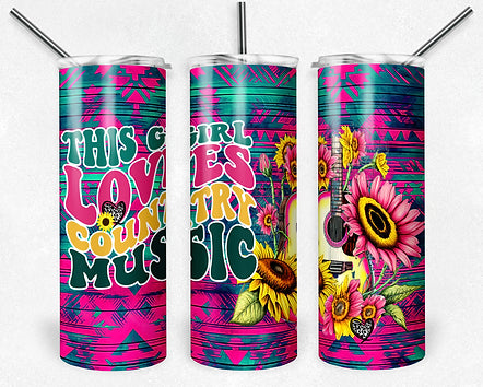 Loves country music tumbler