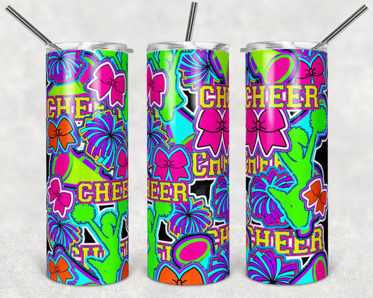 20oz CHEER colorful tumbler