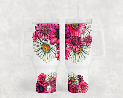 Pink Flowers 40 oz