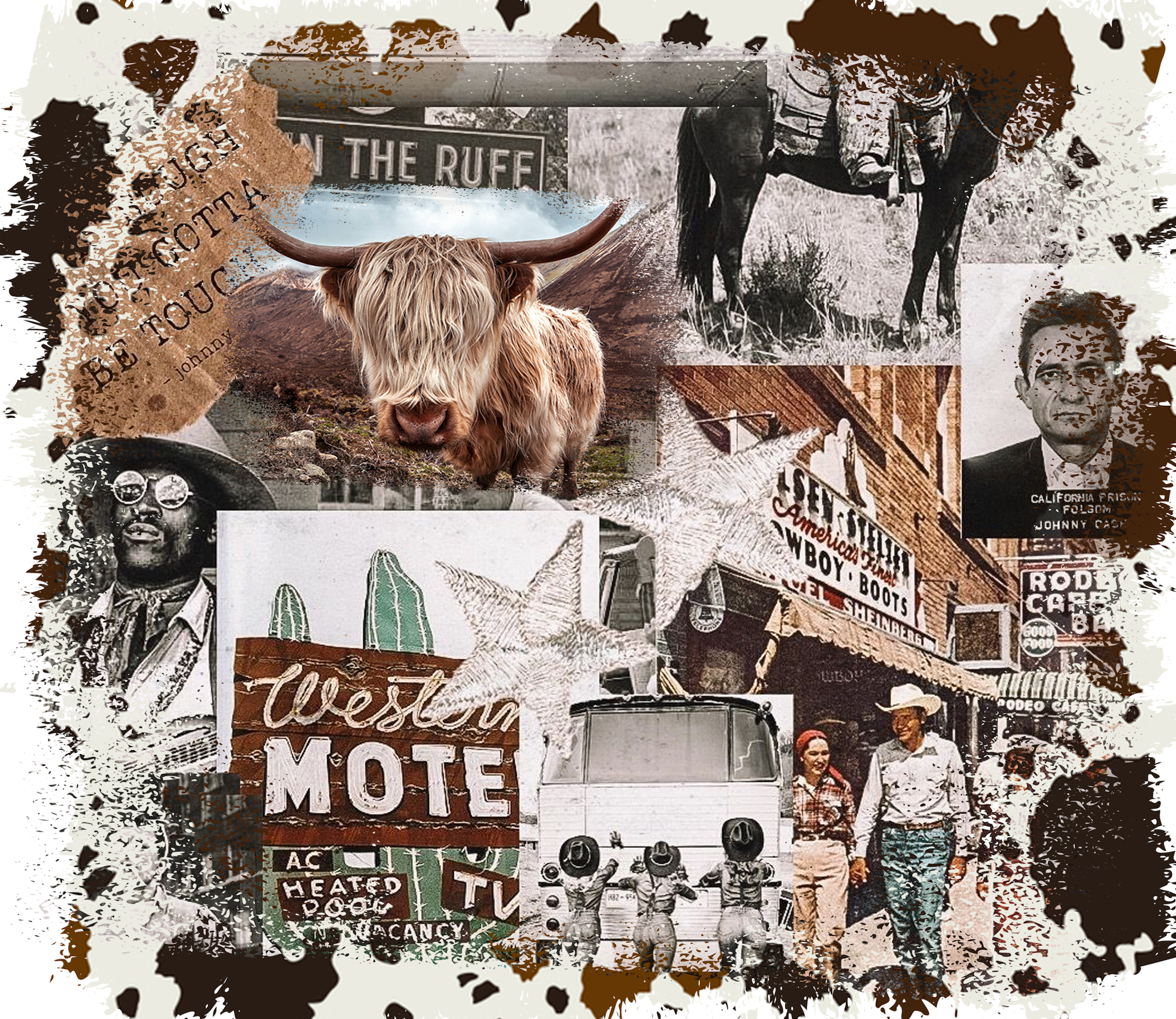 Western Small Town Collage tumbler