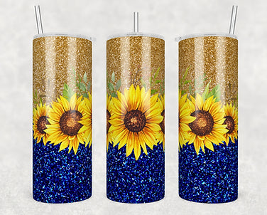 Sunflower Blue Glitter