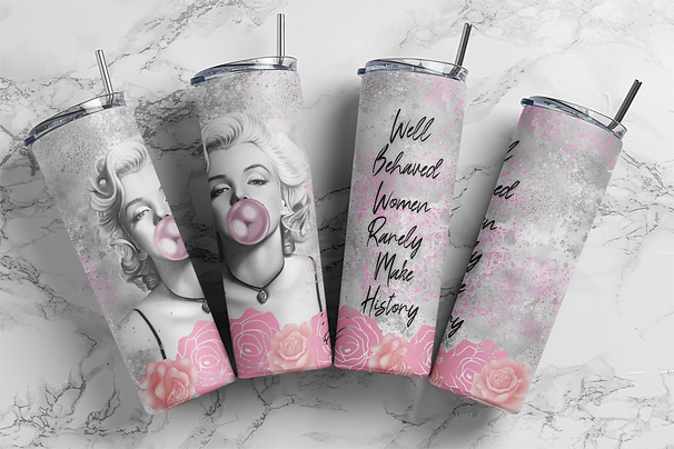 Well Behaved Woman Barely Make History Marlyn Monroe Tumbler