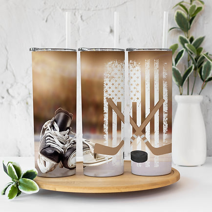 Hockey flag tumbler