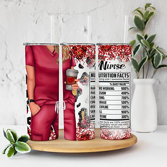 Red Scrub Nurse Tumbler