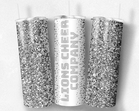 Lions Cheer Company Silver Tumbler