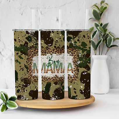 Boy mama Camo tumbler