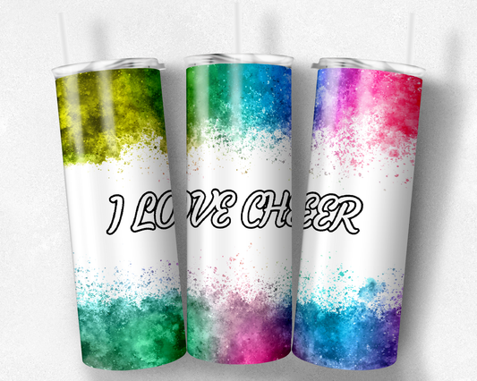 I Love Cheer tumbler