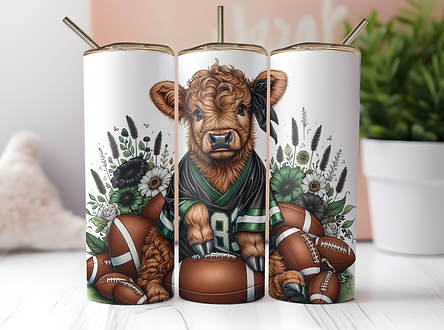 Cow football player tumbler