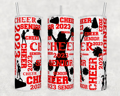 Cheer Red Senior tumbler